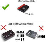 Side profile of Panasonic MiniDV camcorder and USB capture hardware
