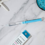 Side profile of the premium orthodontic teeth whitening gel syringe by Invisalign.