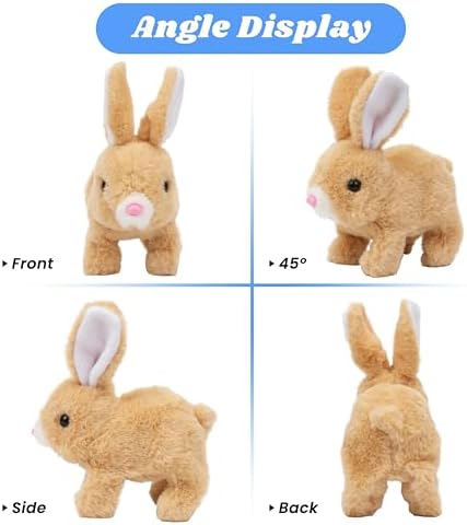 Side profile of Hopearl electronic hopping rabbit for toddlers