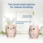 Food-grade silicone full mouth toothbrush head close up view