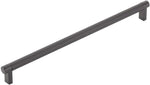 His Co Emtek Select Knurled Cabinet Pull front view of the 12 inch bar handle.