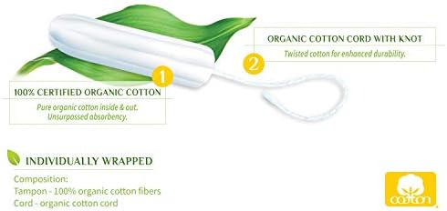 Biodegradable organic cotton tampons for sustainable menstrual hygiene care