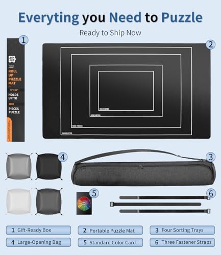 Waterproof Oxford travel storage bag holding the rolled puzzle board securely