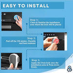 Demonstration of adhesive backing on Baby Proof Me safety lock