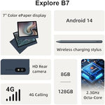 Close up of Bigme B7 color screen texture and reading clarity