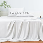 Close up view of the 400 thread count king size cooling top sheet fabric.