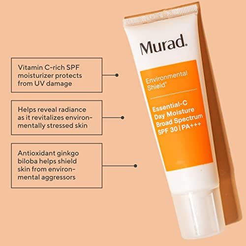 Back side of Murad Essential-C Day Moisture showing ingredients