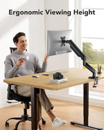 Ergonomic workspace setup featuring Huanuo single monitor arm