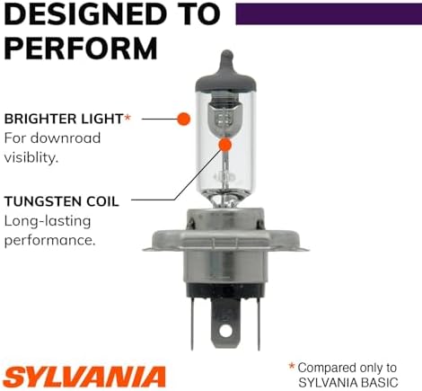 Rear view of the three prong electrical connector base on the Sylvania 9003 H4 compatible headlight bulb