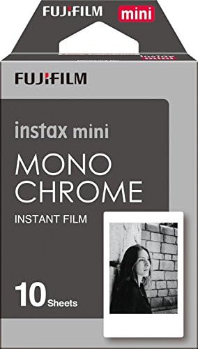 Fujifilm instant camera film multi pack bundled with colorful photo decorative frame stickers and cleaning cloth.