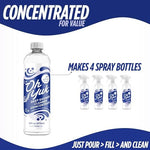 Oh Yuk bathroom cleaner concentrate making four refill spray bottles for tile and glass.