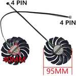 Side view displaying the slim thirteen millimeter thickness of the Rakstore desktop graphics card fan.