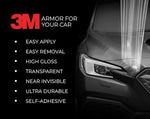 Six inch by sixty inch Scotchgard clear bra polyurethane wrap material overview.