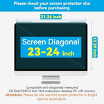 MOSISO anti ultraviolet eye protection panel showcasing high transparency on an office computer monitor screen