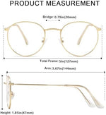 Top down view of Aisswzber minimalist metal frame eyewear