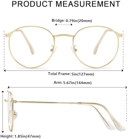 Top down view of Aisswzber minimalist metal frame eyewear