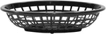Tablecraft black polyethylene oval side order basket front view restaurant serveware