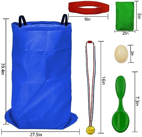 Potato Sack Race Bags - 32PCS Outdoor Games Sack Race Bags for Adults and Kids,3 Legged Race Bands,Egg Spoon Relay Race,Bean Bag Toss,Party Games for Kids,Field Day Games for Adults - Image 6