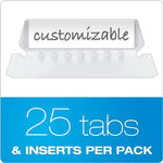 Pendaflex Insertable Plastic Tabs Hanging Folder Tabs, 2", Clear, 25 Tabs a - Image 7