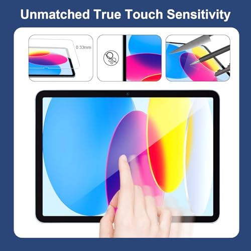 Sibeitu screen protector applied to 10.9 inch iPad display