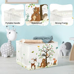 Clastyle forest theme storage organizer filled with kids plush toys and storybooks