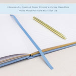 Close up of self-adhesive photo pockets in Elyn guest book