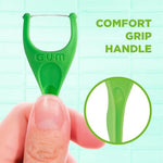 GUM fresh mint flavored floss sticks arranged neatly for adult oral care