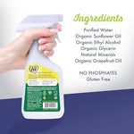 USDA organic and Kosher certification logos on Fit Organic bottle