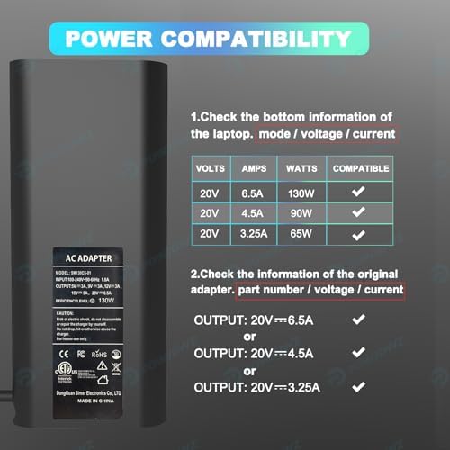 POWJDWZ 130 Watt power adapter demonstrating the reversible USB-C connector tip