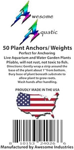 USA imported aquarium plant anchors package showing fifty pre cut two inch strips