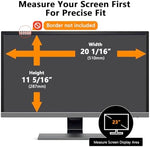 NeoBluTech side angle view demonstrating the micro-blind black out security feature on a PC monitor.