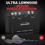 Top angle view of the lightweight Jancane phono preamp unit for record players