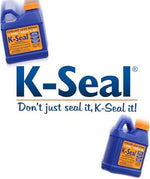 Authentic K-Seal permanent radiator stop leak fluid showing usage instructions on the packaging