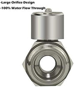 Showerhead Shut Off Valve with Stainless Handle, 304 Stainless Steel Mini Ball Valve(1/2" Female X Male) NPT Thread, Water Flow Control Valve Regulator Chrome, Shower Head Flow Control Valve - Image 8
