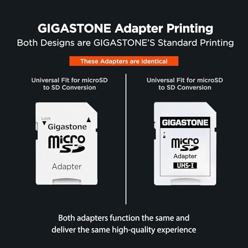 Gigastone high speed memory card showcasing retail packaging highlighting A2 V30 specifications