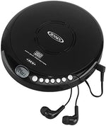 Jensen CD-120BK player showing LCD display and playback controls