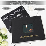 Xkdous memorial guest book cover with photo frame detail