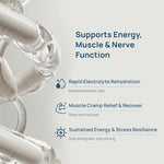 Back label of Vhc electrolyte supplement showing ingredients