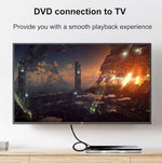 LOTA brand male to male three channel analog media cable layout on neutral background.
