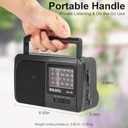 Back view of Baijiali radio showing battery compartment
