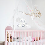 LIUDHPSP premium non toxic ABS crib mobile holder packaging contents including bracket set and music box