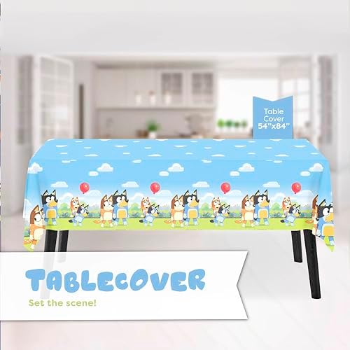 Unique Bluey absorbent party paper napkins next to paper cups