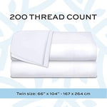 Close up texture of White Classic two hundred thread count white flat sheet fabric