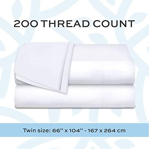 Close up texture of White Classic two hundred thread count white flat sheet fabric