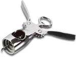 Vinturi silver winged wine opener showing extended arms