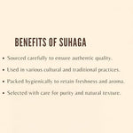Ayurvedashree Suhaga 50 Grams container size comparison alongside traditional herbal ingredients.
