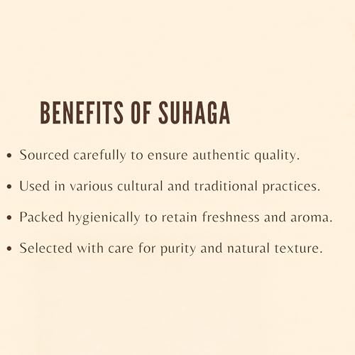 Ayurvedashree Suhaga 50 Grams container size comparison alongside traditional herbal ingredients.