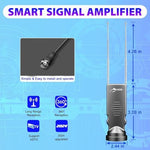 HIDB smart TV antenna side view highlighting the compact footprint and space saving design configuration.