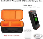 Open travel storage bag with orange interior showing mesh pocket and elastic bands
