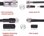Durable UV-proof black jacket of the 3ft coax antenna cable